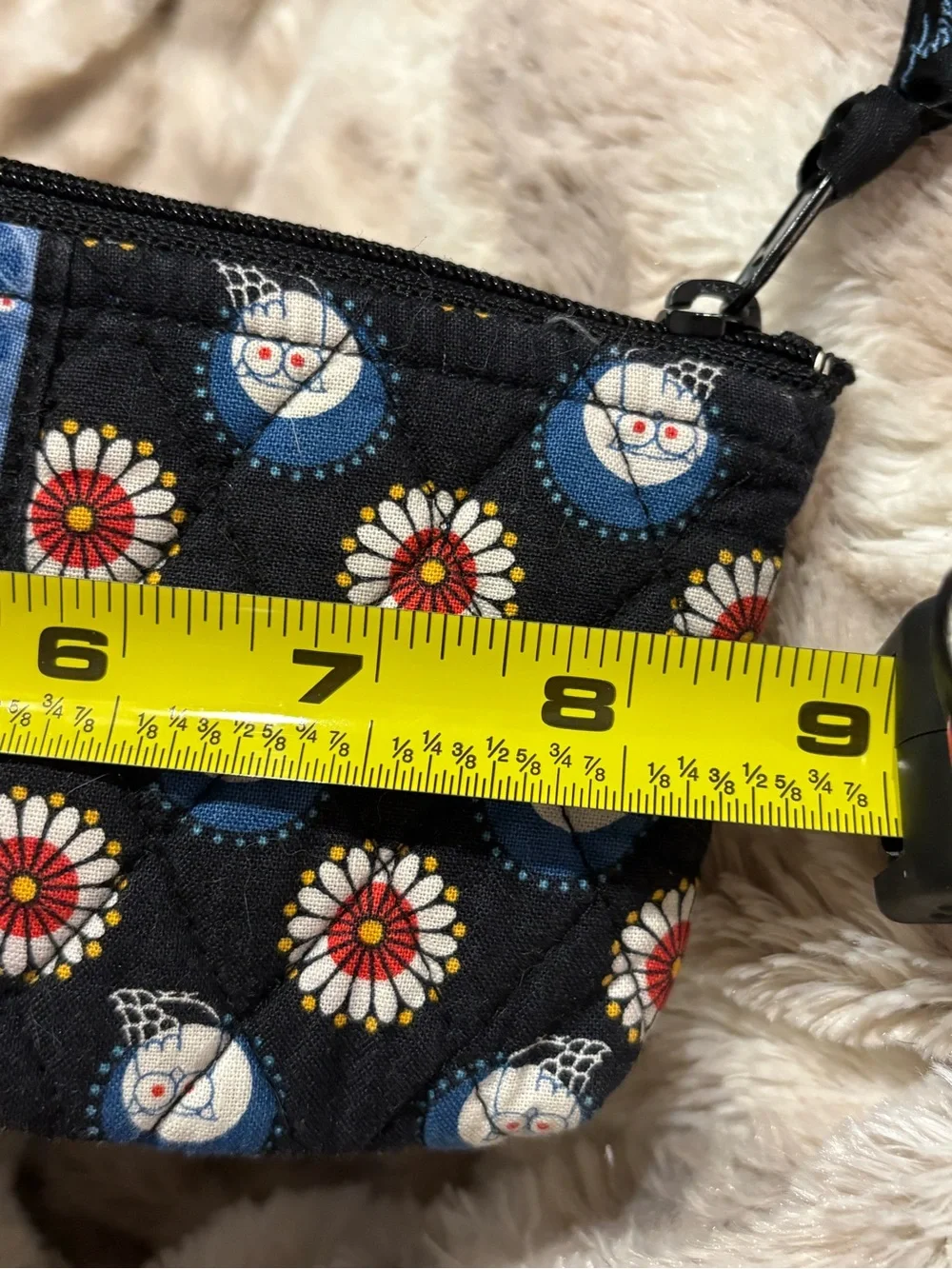 Vera Bradley Navy, Red, White, & Blue Owl-Patterned Pencil Pouch